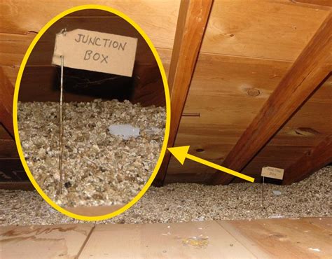 electrical box in attic under insulation|electrical boxes in insulation.